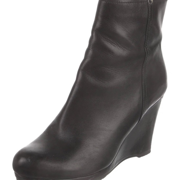 Prada Black Leather Platform Booties | Size 38, Size 9 - Picture 1 of 8